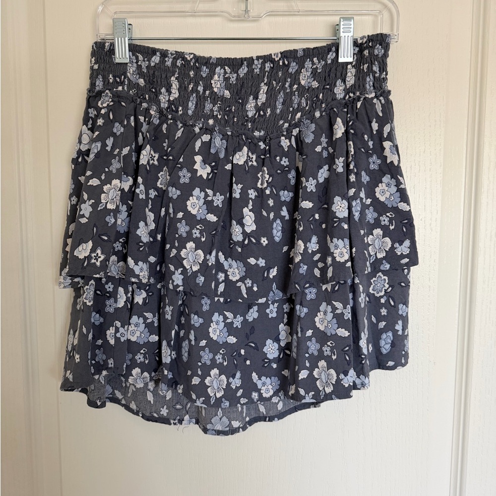 Hollister Dark Floral Mini Skirt